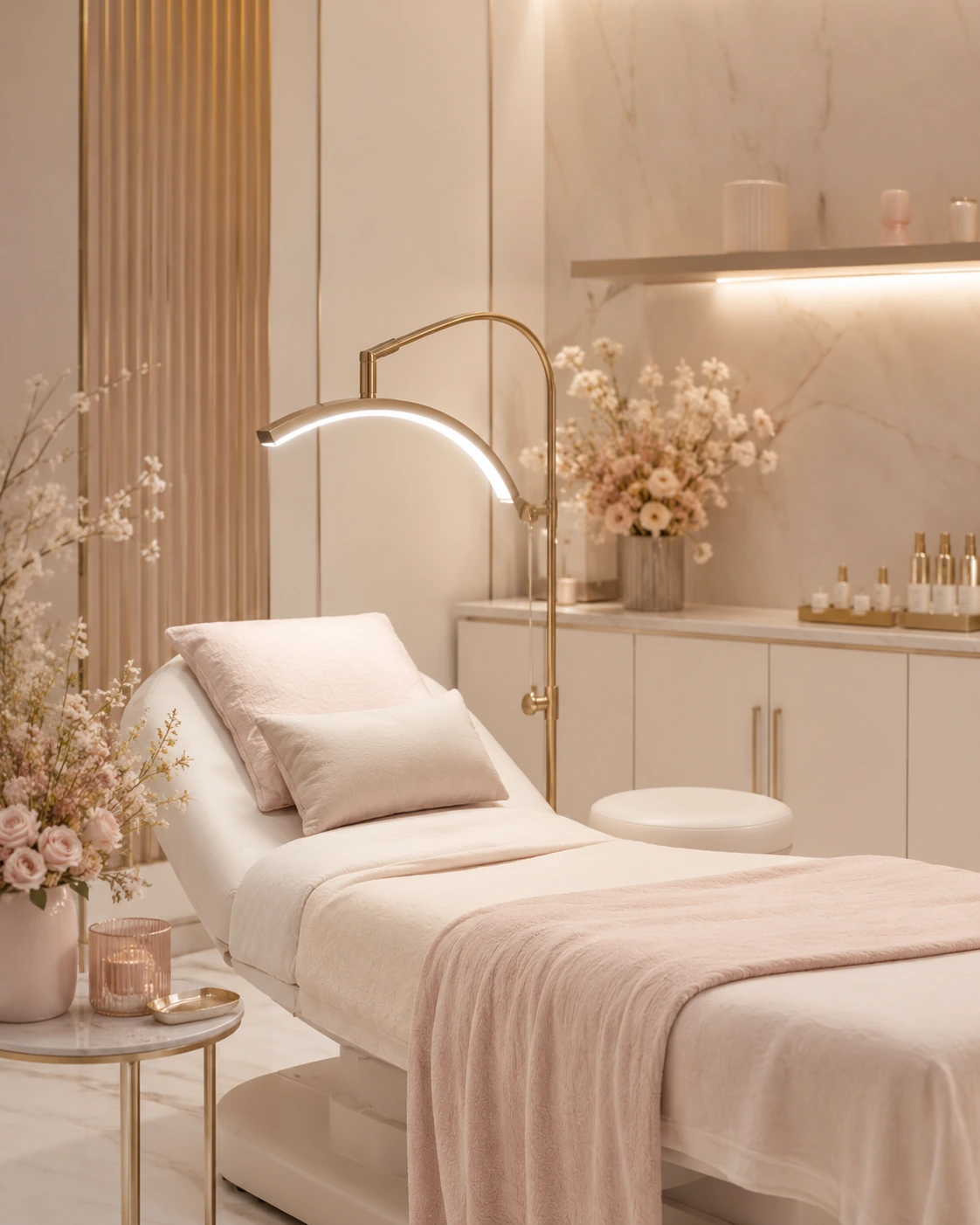Lashed Lounge treatment room ambiance